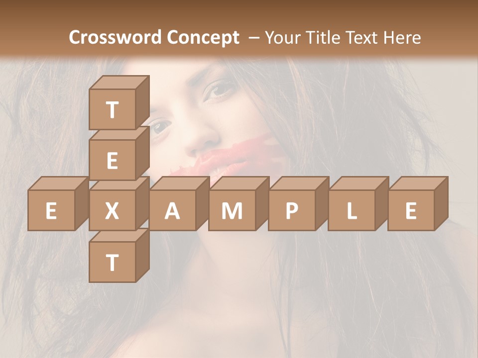 Caucasian Hot Youth PowerPoint Template