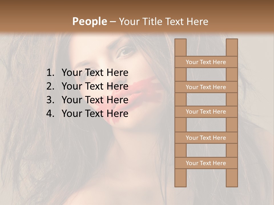 Caucasian Hot Youth PowerPoint Template