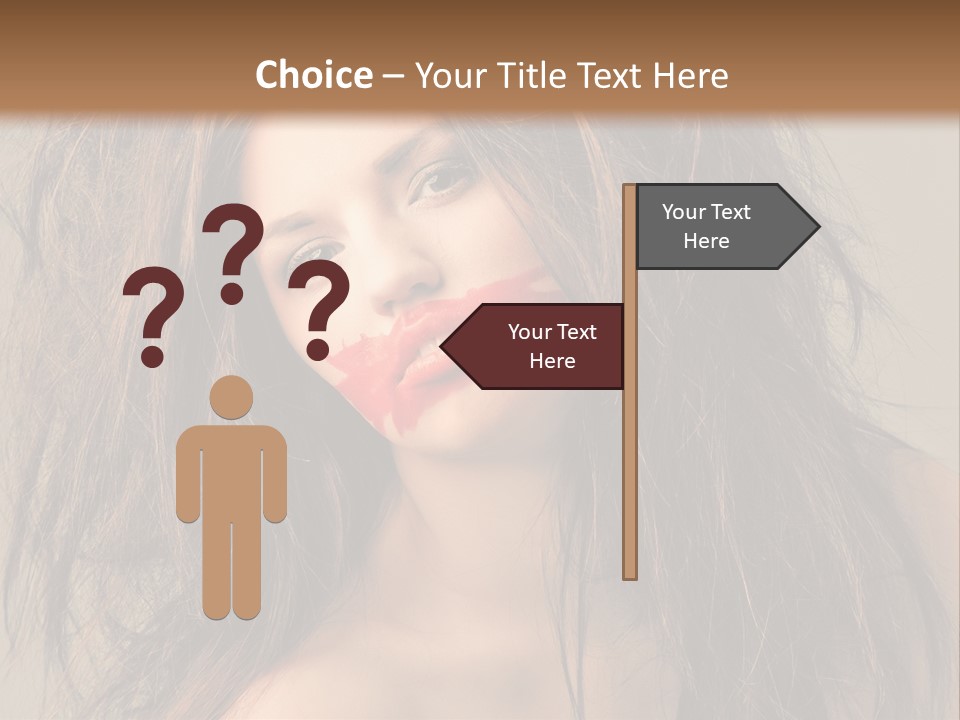 Caucasian Hot Youth PowerPoint Template