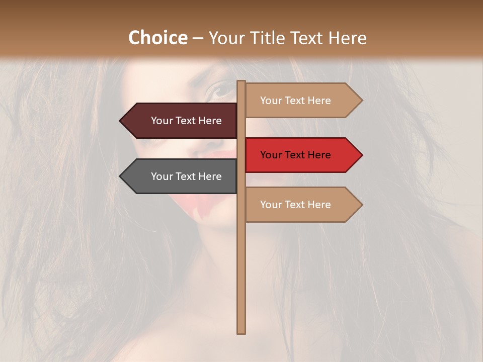 Caucasian Hot Youth PowerPoint Template