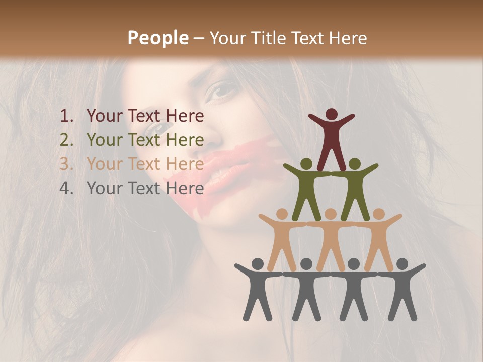 Caucasian Hot Youth PowerPoint Template