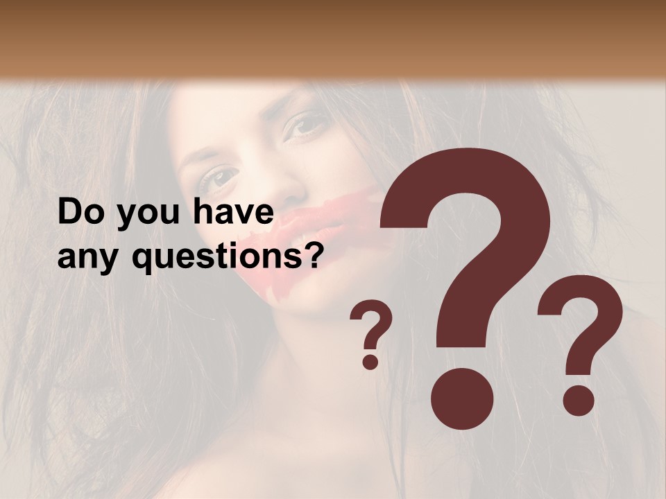 Caucasian Hot Youth PowerPoint Template