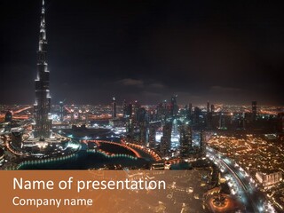 Development Skyline City PowerPoint Template