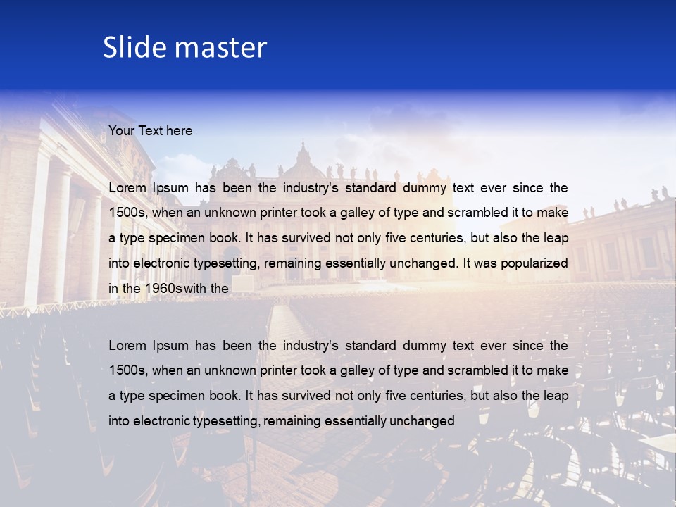 Sunny Landmark Exterior PowerPoint Template