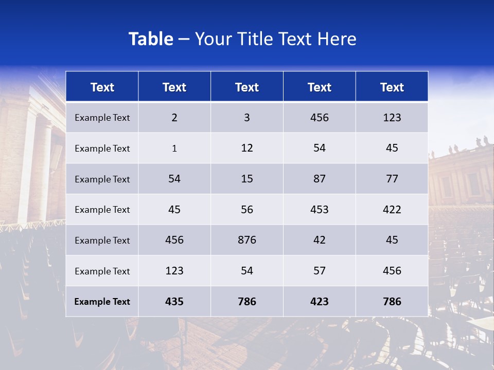 Sunny Landmark Exterior PowerPoint Template
