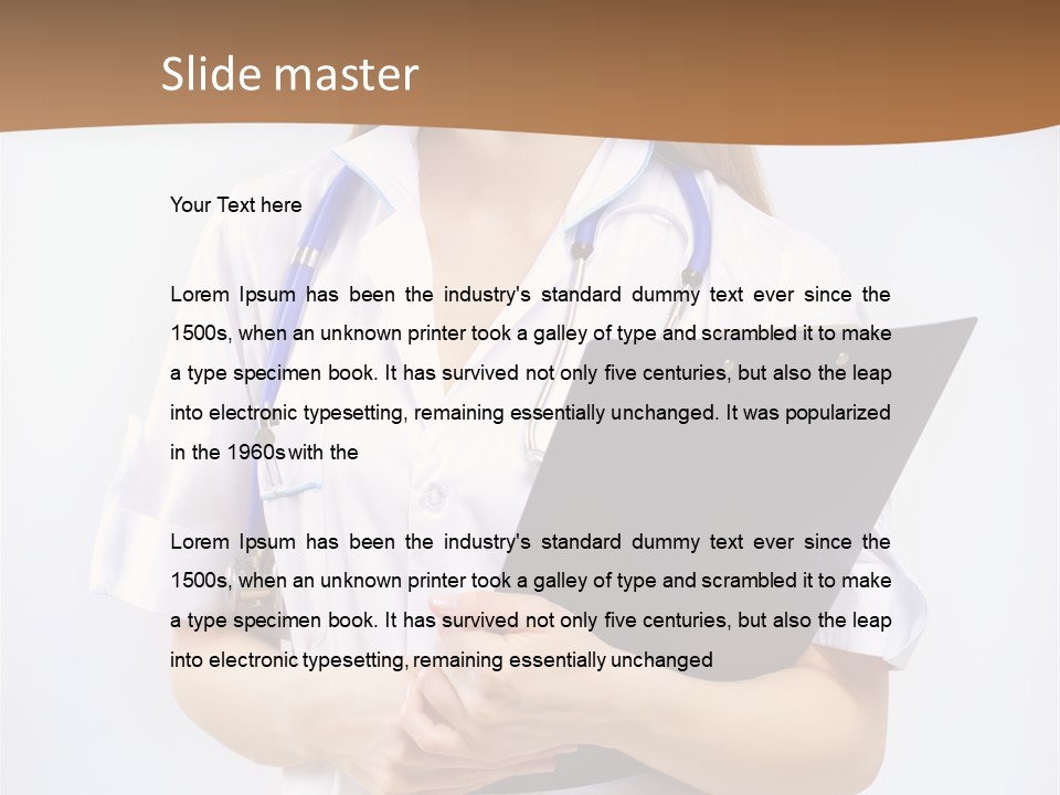 Blank Medicine Phonendoscope PowerPoint Template