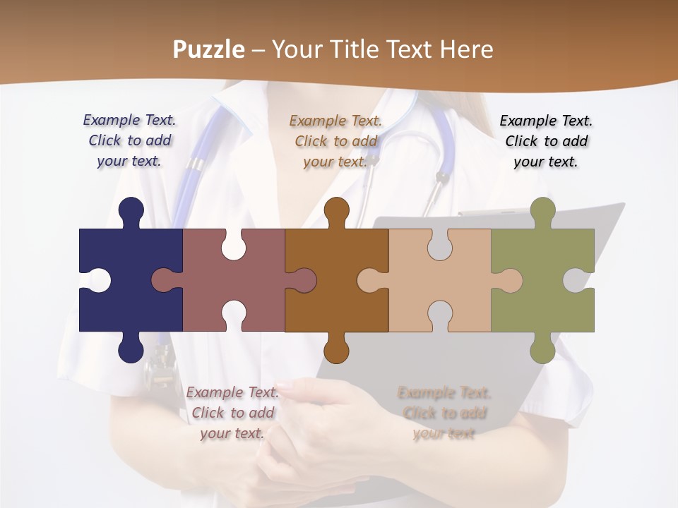 Blank Medicine Phonendoscope PowerPoint Template