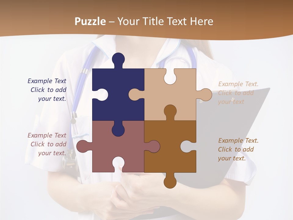 Blank Medicine Phonendoscope PowerPoint Template