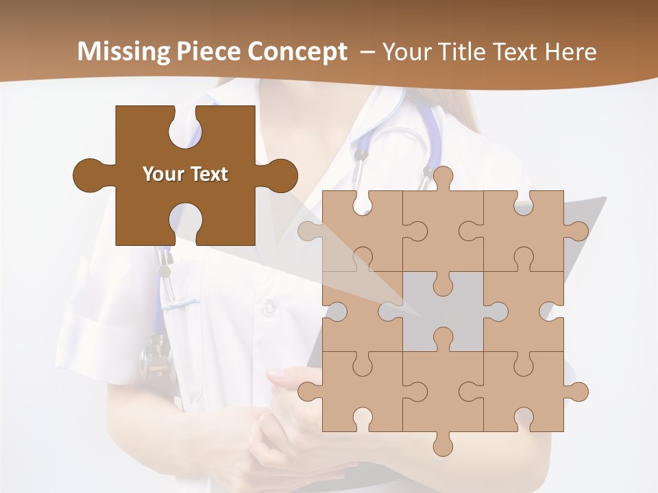 Blank Medicine Phonendoscope PowerPoint Template