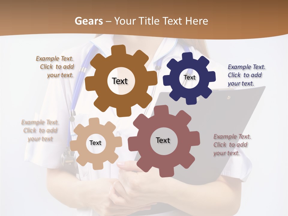 Blank Medicine Phonendoscope PowerPoint Template