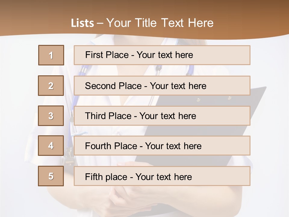 Blank Medicine Phonendoscope PowerPoint Template