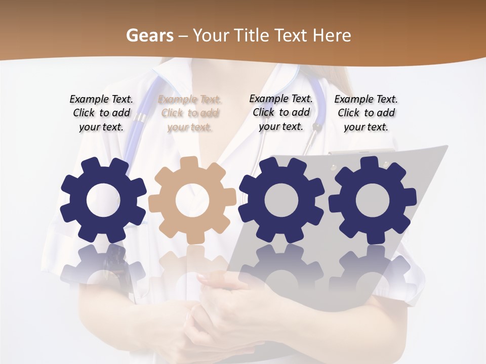 Blank Medicine Phonendoscope PowerPoint Template