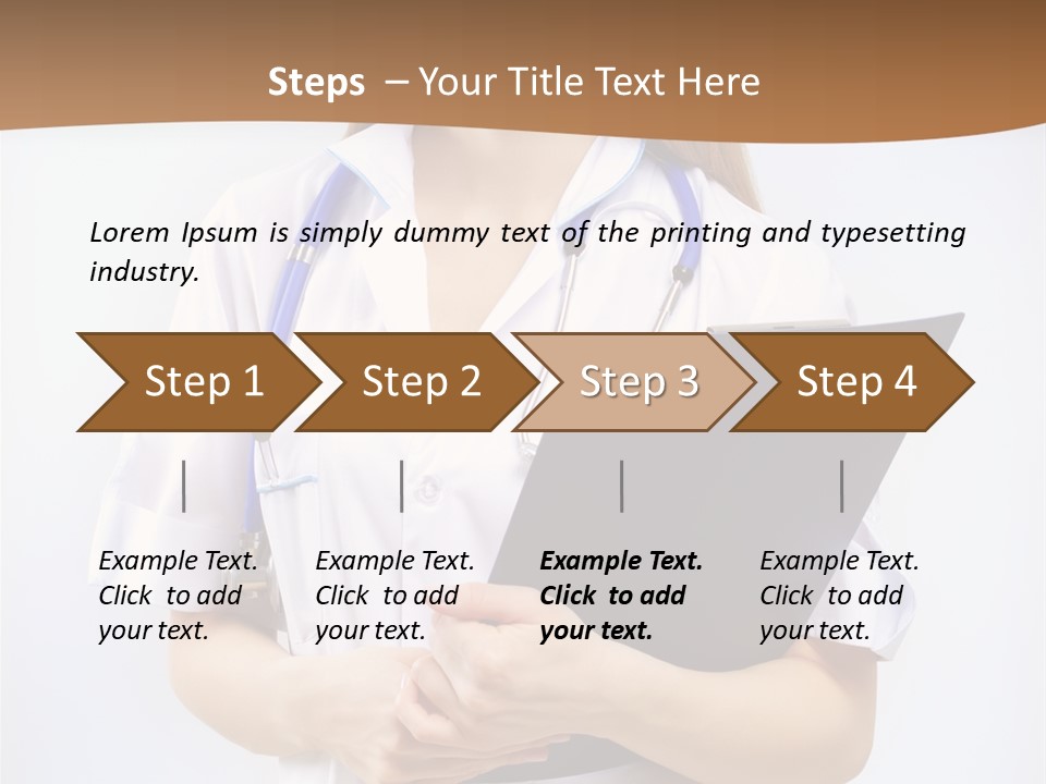 Blank Medicine Phonendoscope PowerPoint Template