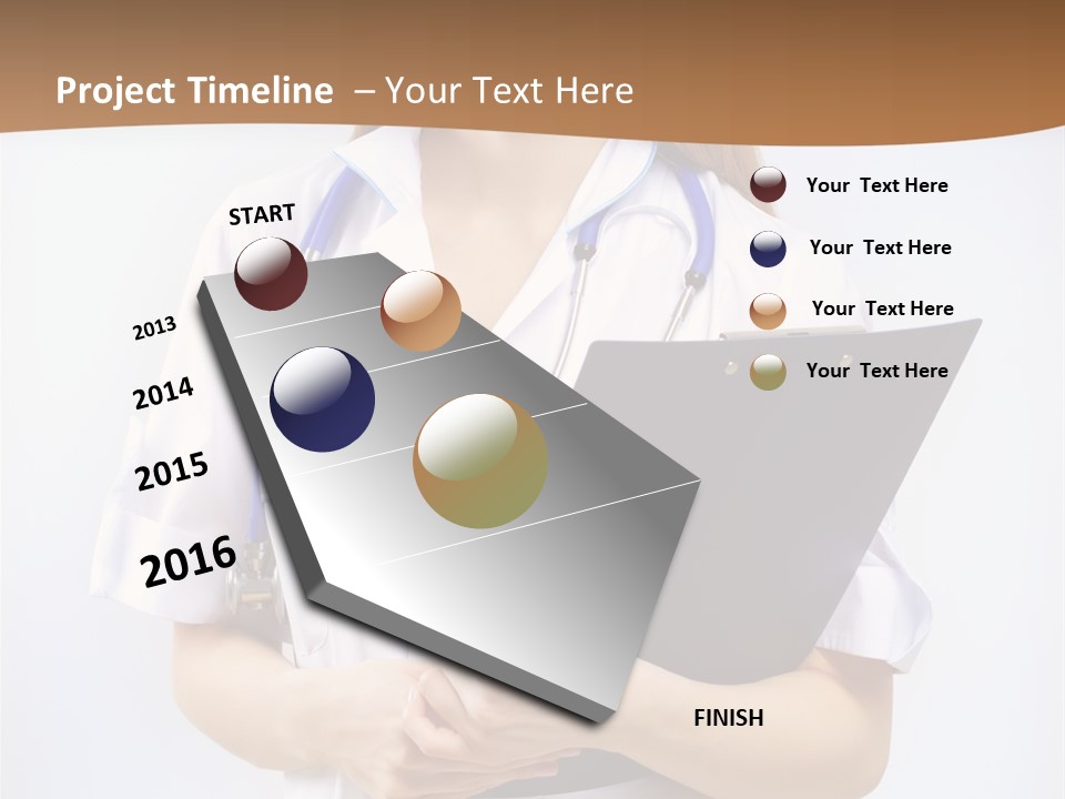 Blank Medicine Phonendoscope PowerPoint Template