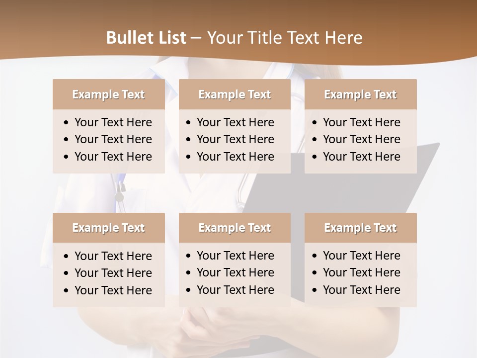 Blank Medicine Phonendoscope PowerPoint Template