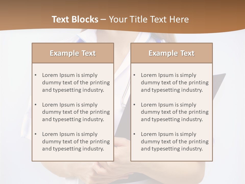Blank Medicine Phonendoscope PowerPoint Template