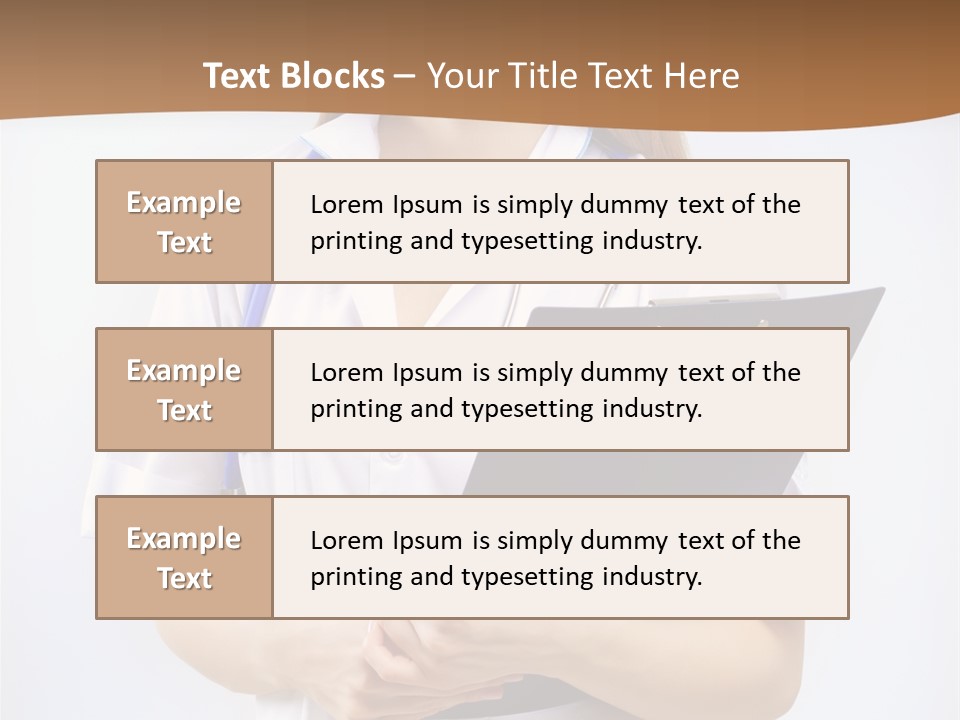 Blank Medicine Phonendoscope PowerPoint Template