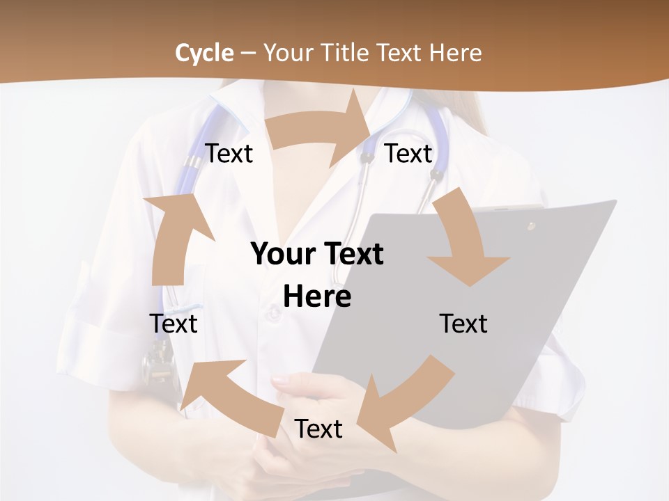 Blank Medicine Phonendoscope PowerPoint Template