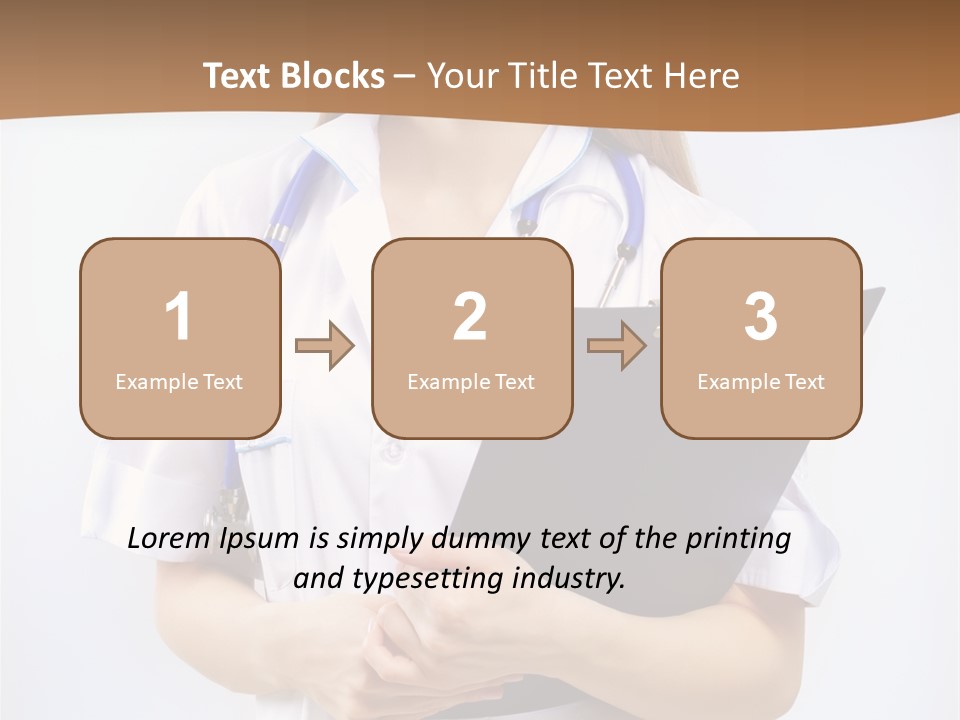 Blank Medicine Phonendoscope PowerPoint Template