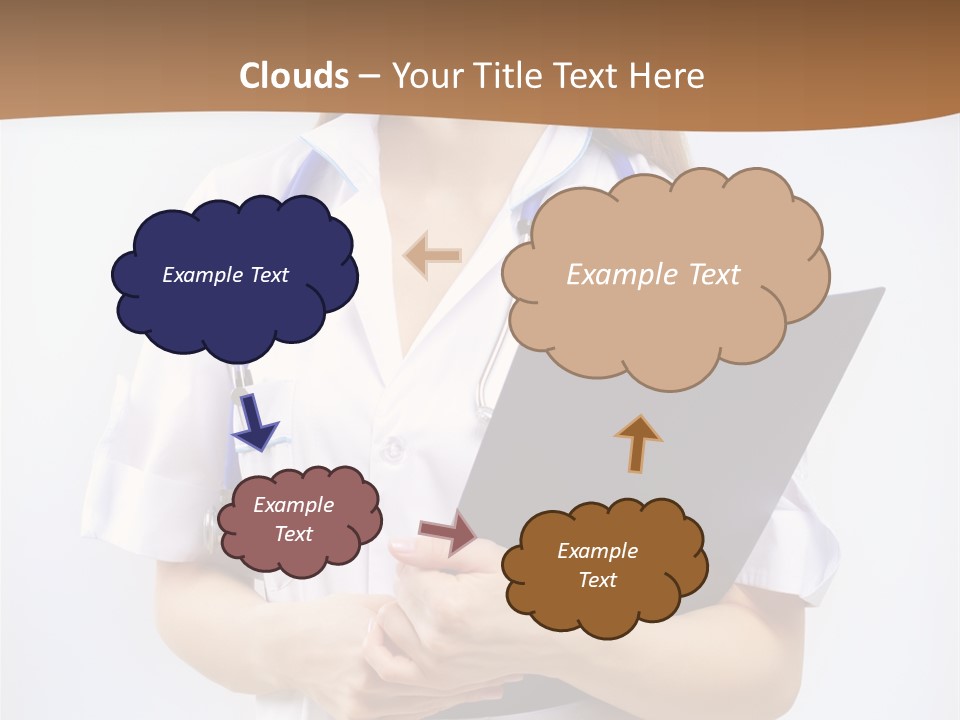 Blank Medicine Phonendoscope PowerPoint Template