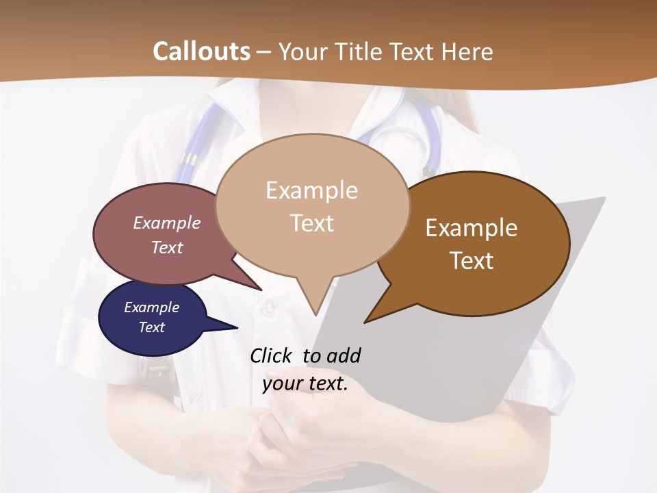 Blank Medicine Phonendoscope PowerPoint Template