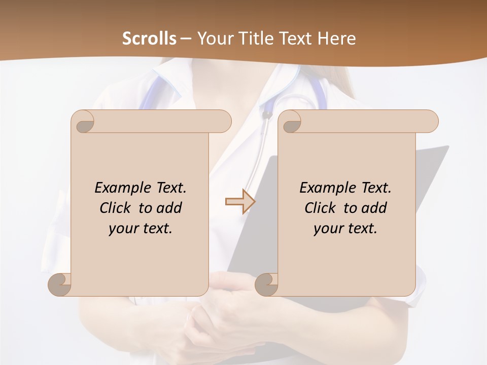 Blank Medicine Phonendoscope PowerPoint Template