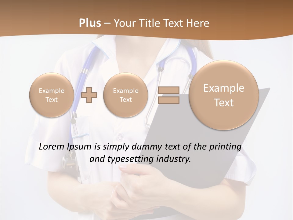 Blank Medicine Phonendoscope PowerPoint Template