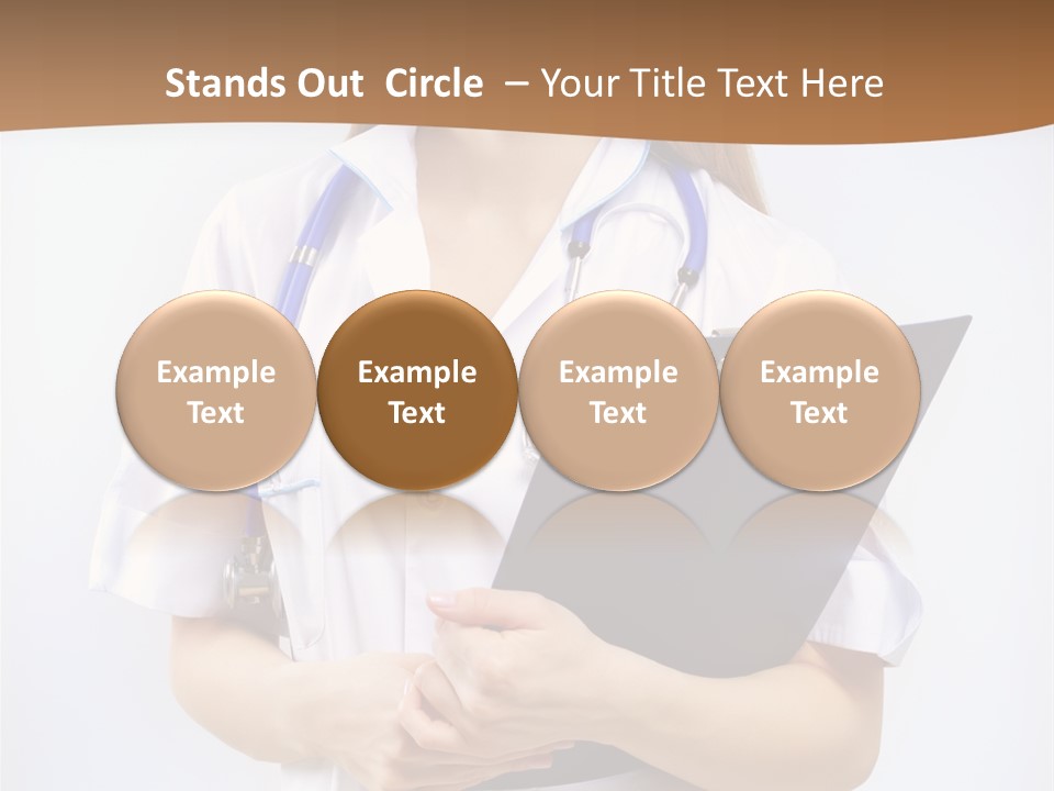 Blank Medicine Phonendoscope PowerPoint Template