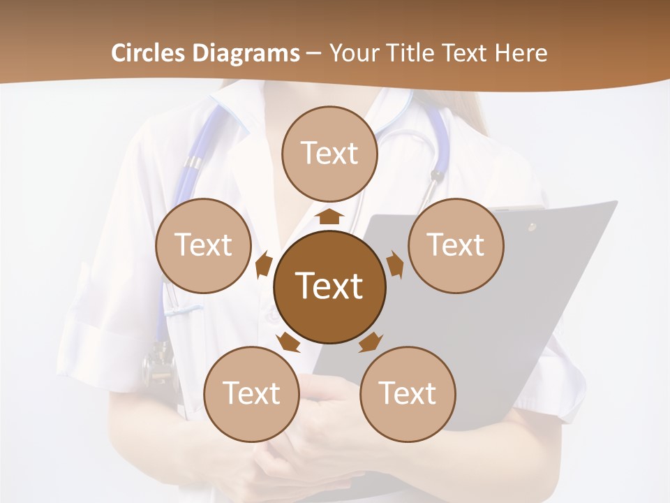 Blank Medicine Phonendoscope PowerPoint Template