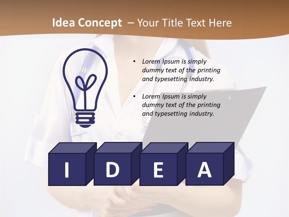 Blank Medicine Phonendoscope PowerPoint Template