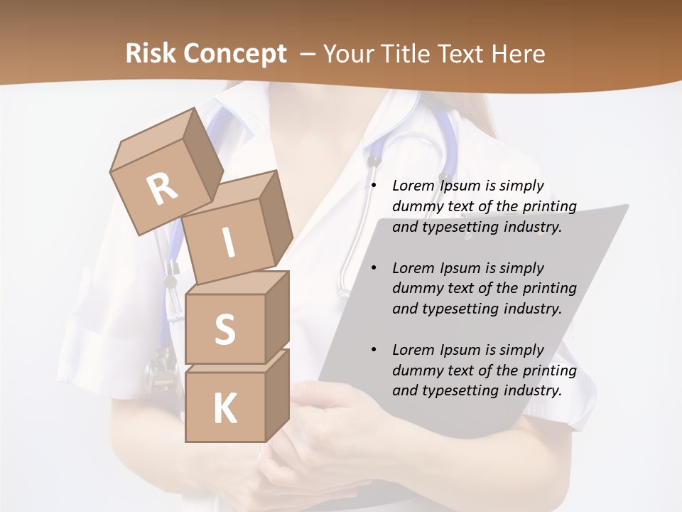 Blank Medicine Phonendoscope PowerPoint Template
