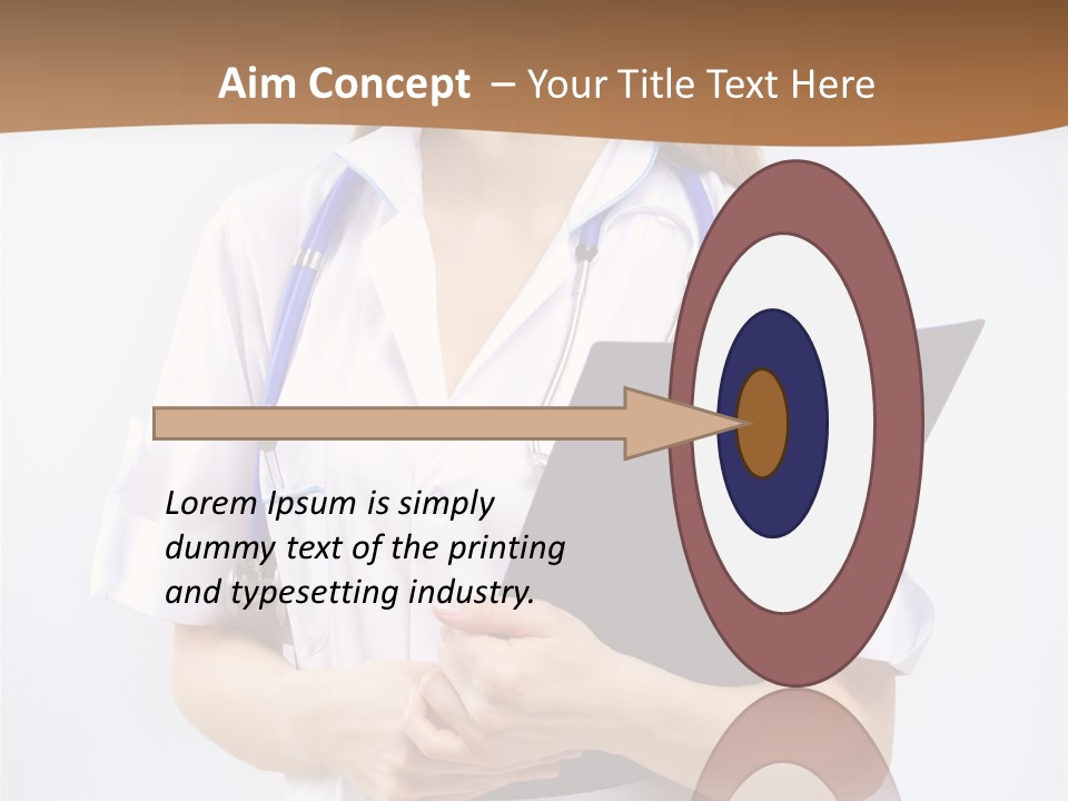 Blank Medicine Phonendoscope PowerPoint Template