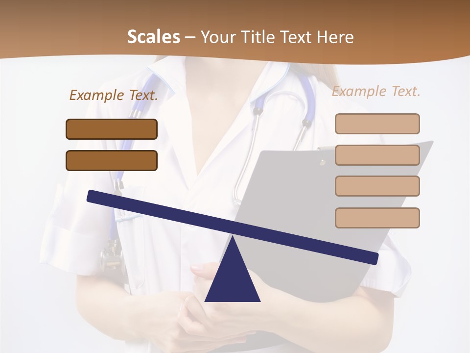 Blank Medicine Phonendoscope PowerPoint Template