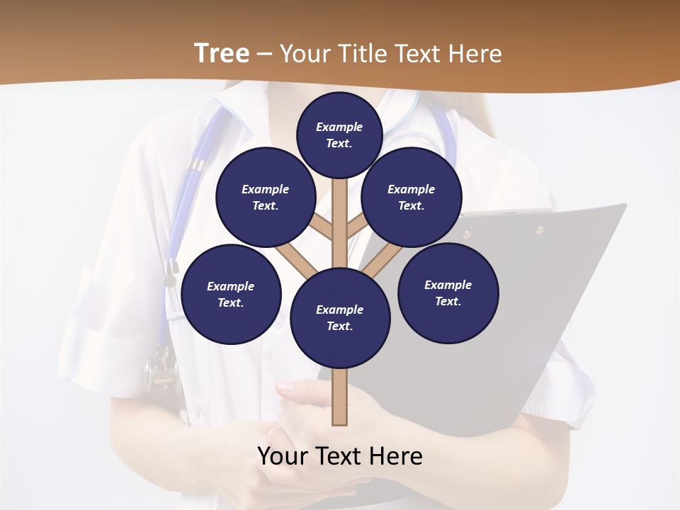 Blank Medicine Phonendoscope PowerPoint Template