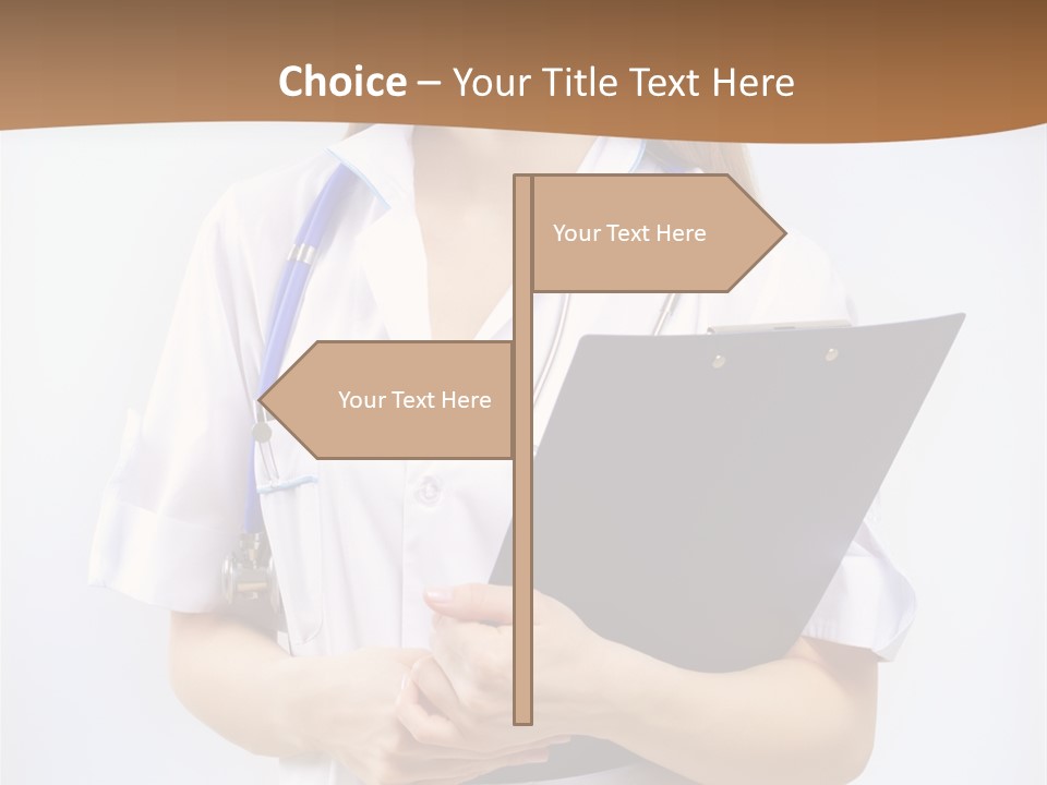 Blank Medicine Phonendoscope PowerPoint Template