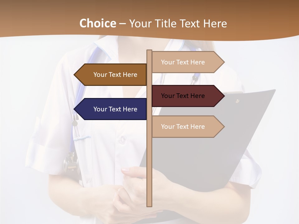 Blank Medicine Phonendoscope PowerPoint Template