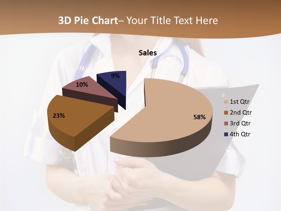 Blank Medicine Phonendoscope PowerPoint Template