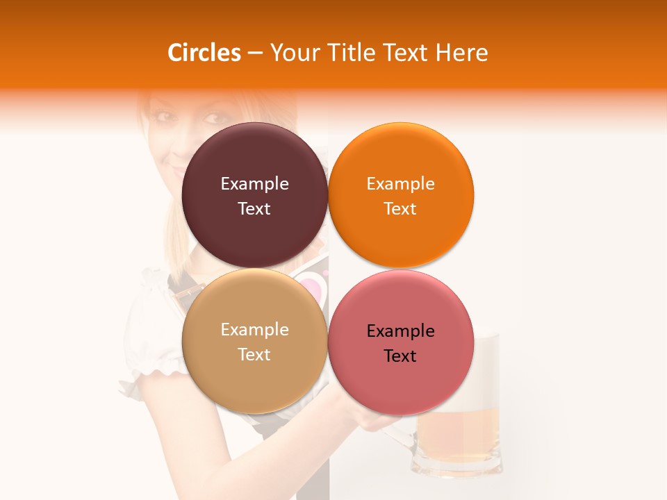 Blond Holding Object PowerPoint Template