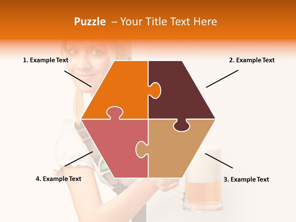 Blond Holding Object PowerPoint Template