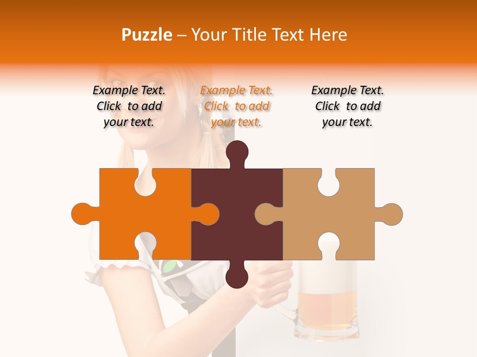 Blond Holding Object PowerPoint Template