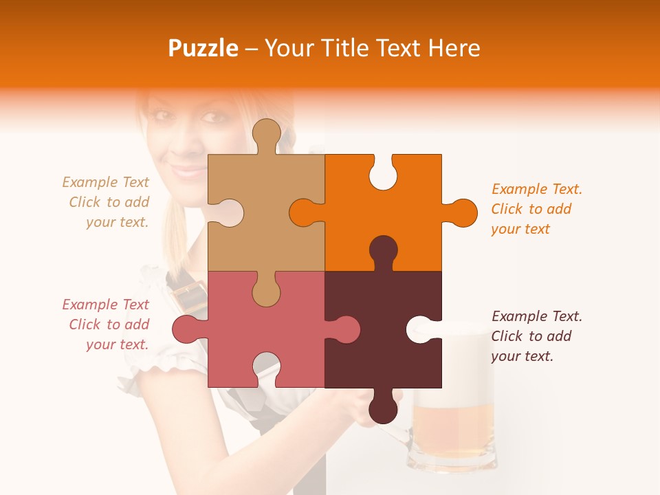 Blond Holding Object PowerPoint Template