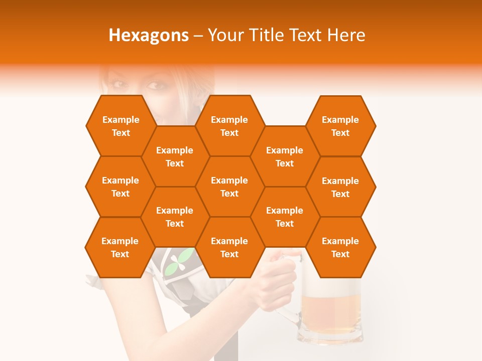 Blond Holding Object PowerPoint Template