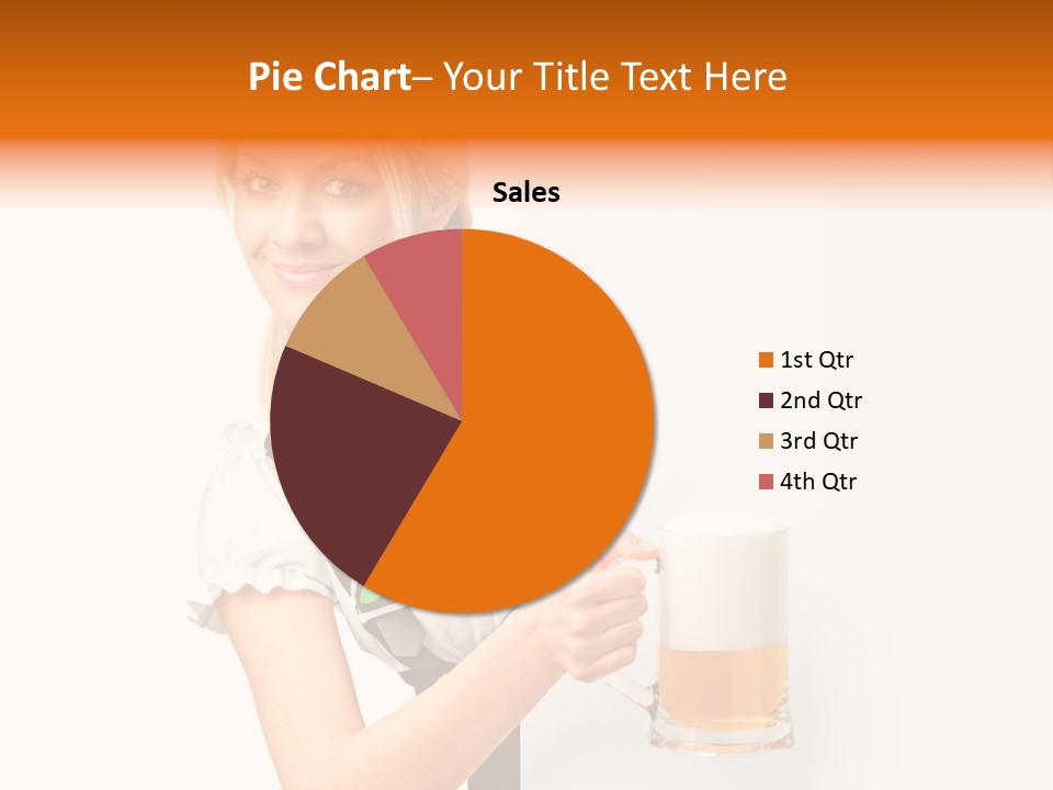 Blond Holding Object PowerPoint Template