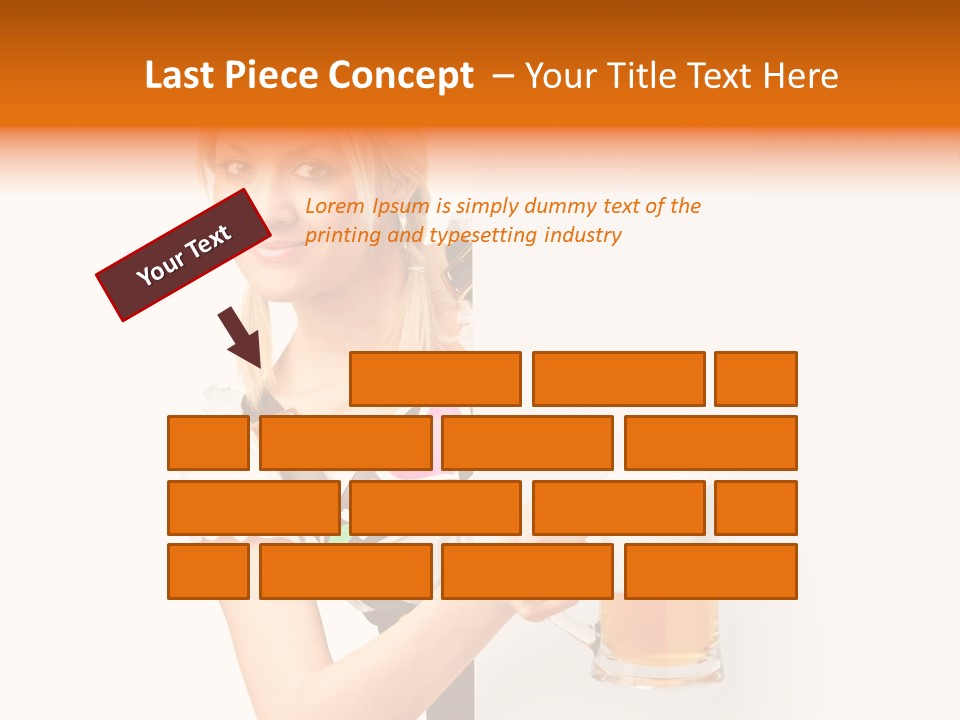 Blond Holding Object PowerPoint Template