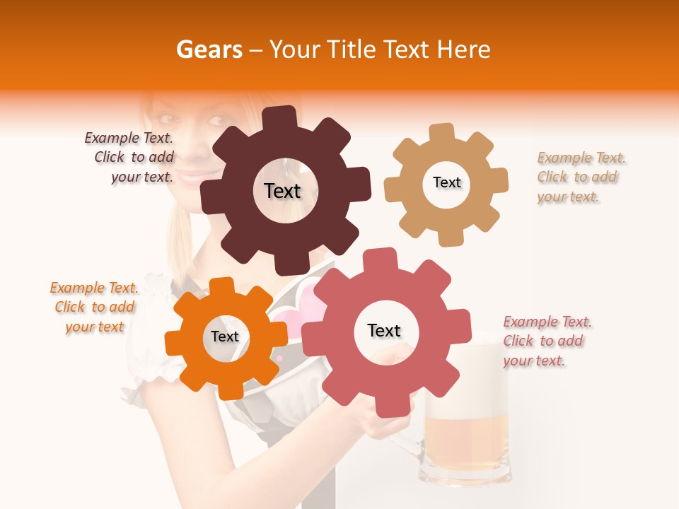 Blond Holding Object PowerPoint Template