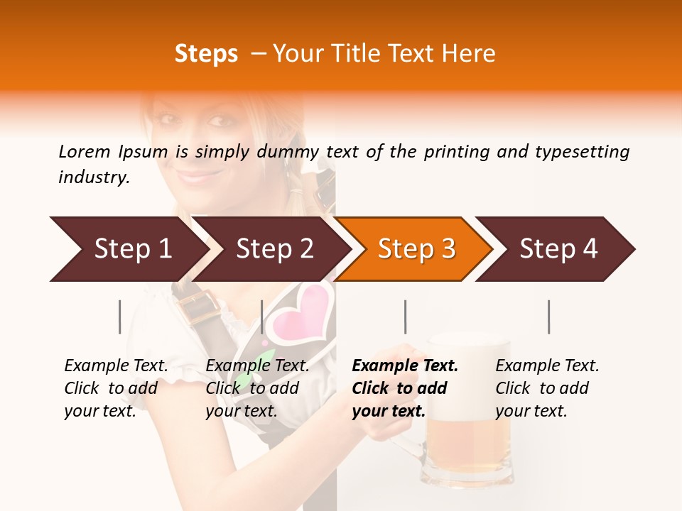 Blond Holding Object PowerPoint Template