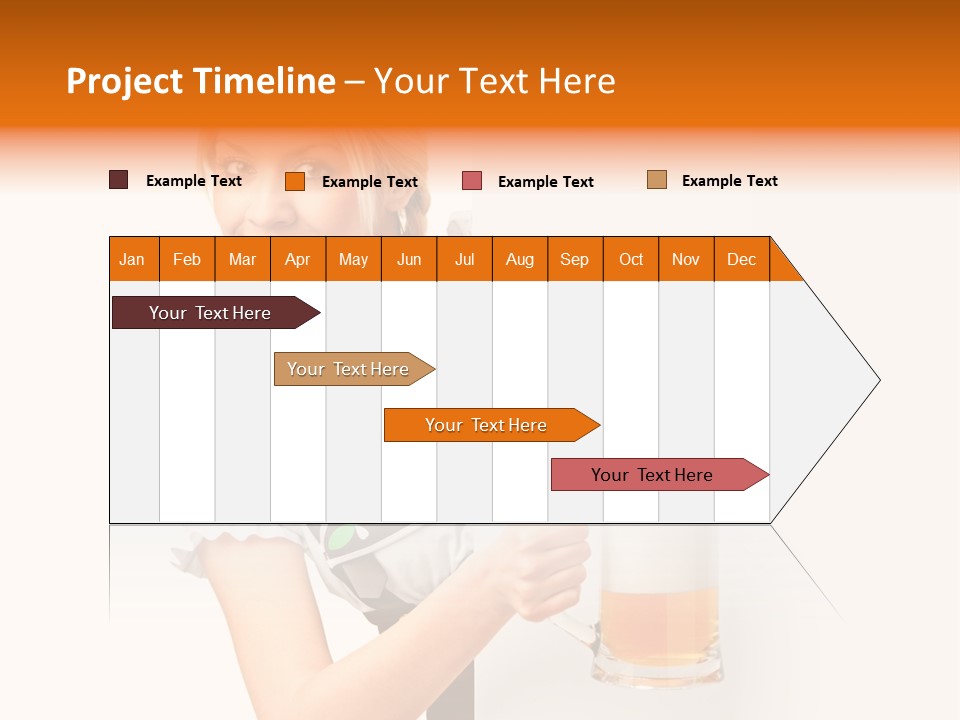 Blond Holding Object PowerPoint Template