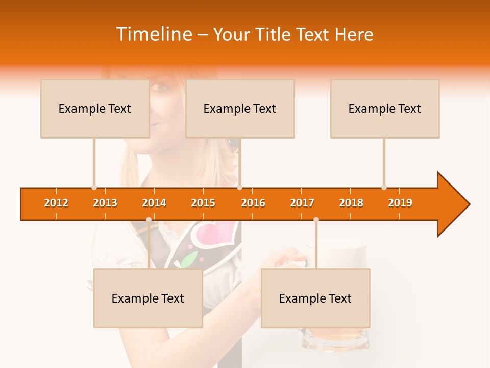 Blond Holding Object PowerPoint Template