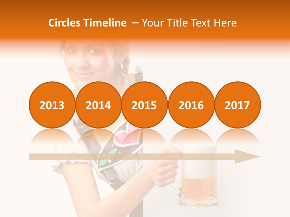 Blond Holding Object PowerPoint Template