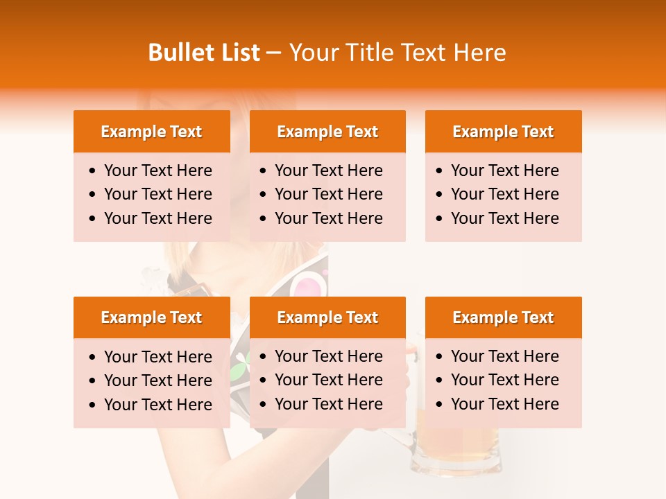 Blond Holding Object PowerPoint Template